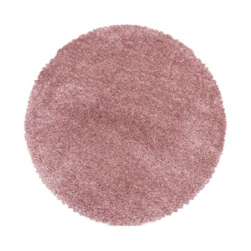Fluffy Shaggy tappeto pelo lungo rotonda Ø 120cm fucsia