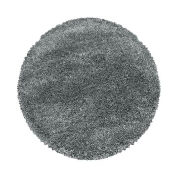 Fluffy Shaggy tappeto pelo lungo rotonda Ø 120cm grigio chiaro