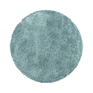 Fluffy Shaggy tappeto pelo lungo rotonda Ø 80cm blu