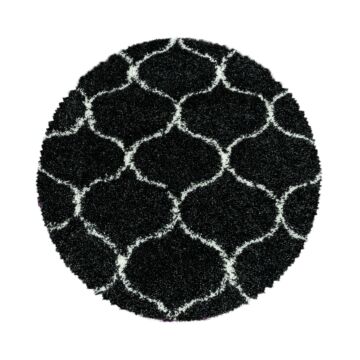 Salsa Shaggy tappeto pelo lungo rotonda Ø 160cm antracite