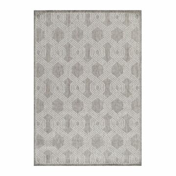 Aruba Weft tappeto esterni tessuto piatto rettangolo 140x200cm grigio