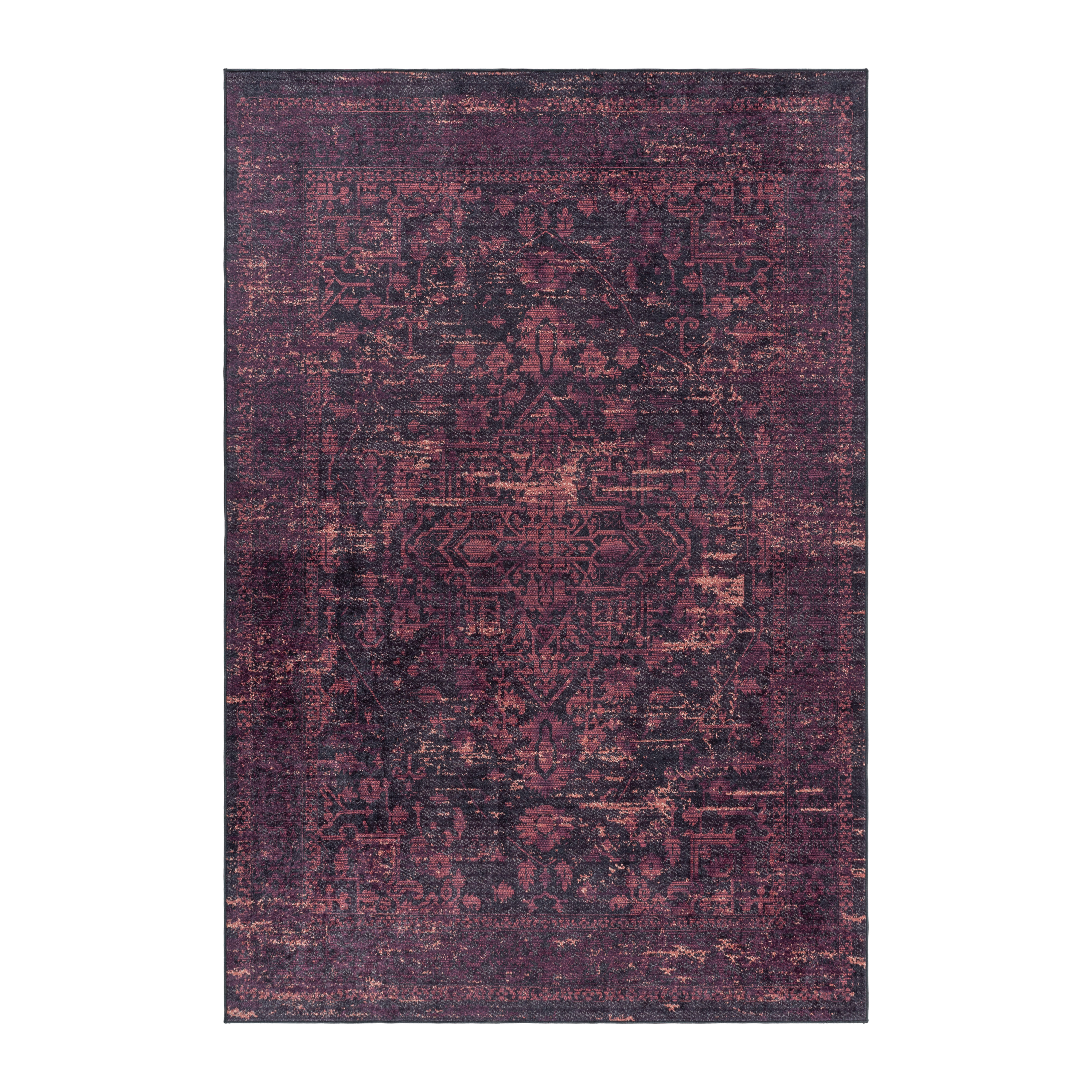 Fiesta Arty antiscivolo tappeto tessuto piatto rettangolo 160x230cm rosso