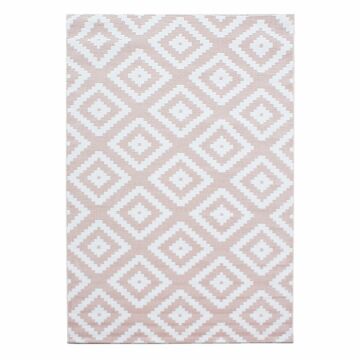 Plus Rhombus tappeto pelo corto rettangolo 280x370cm rosa