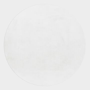 Pouffy tappeto soffice pelo corto rotonda Ø 160cm bianco