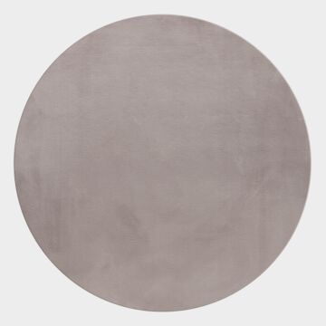 Pouffy tappeto soffice pelo corto rotonda Ø 200cm beige