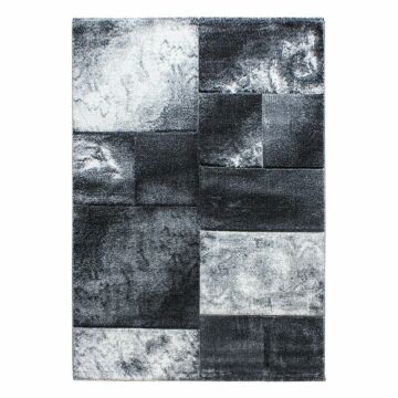 Hawaii Tetris tappeto pelo corto rettangolo 140x200cm grigio