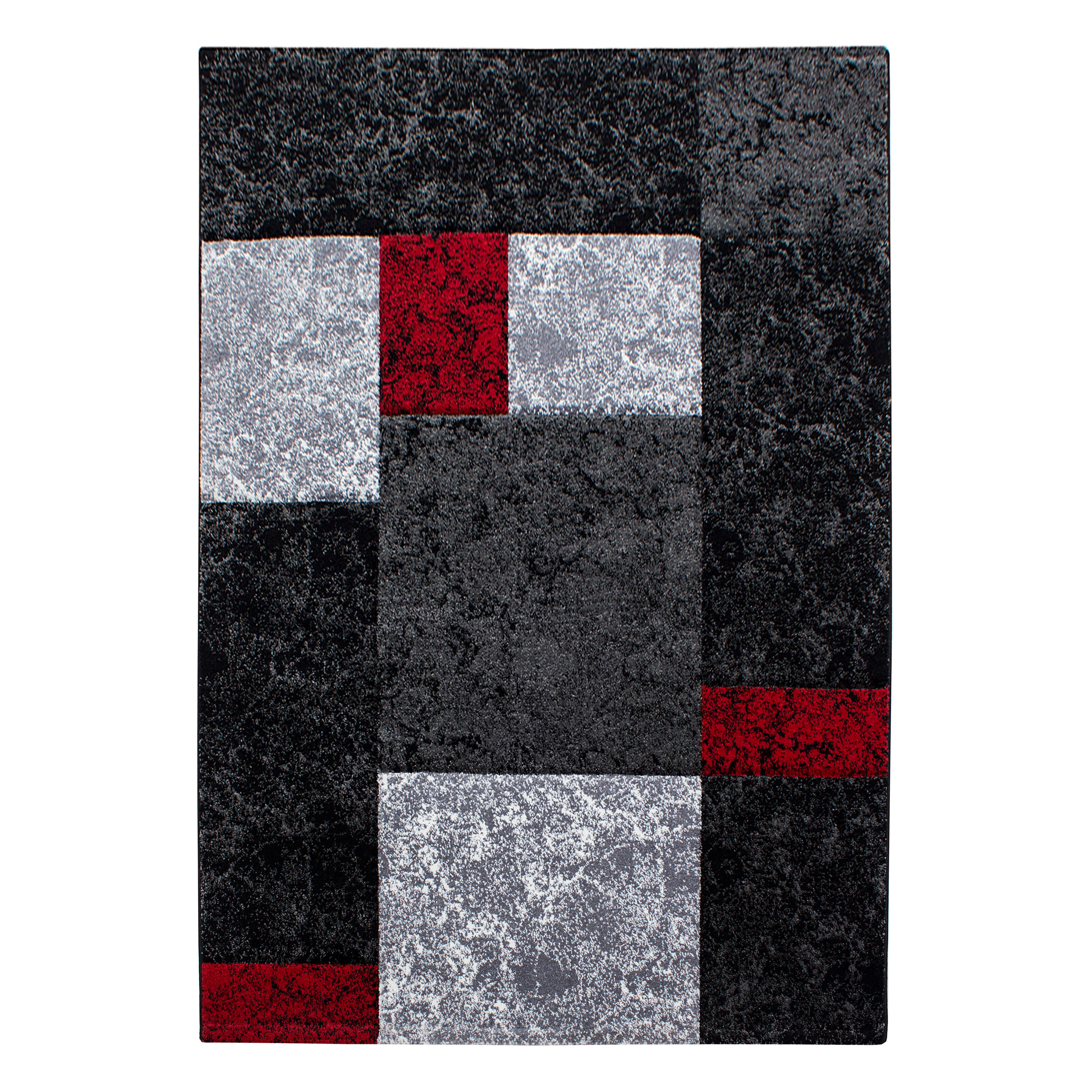 Hawaii Blocchi tappeto pelo corto rettangolo 140x200cm rosso