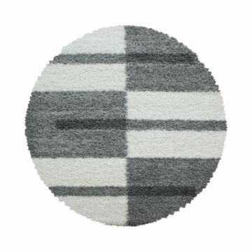 Gala Shaggy tappeto pelo lungo rotonda Ø 120cm grigio chiaro