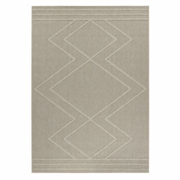 Patara Zigzag tappeto esterno pelo corto rettangolo 120x170cm beige